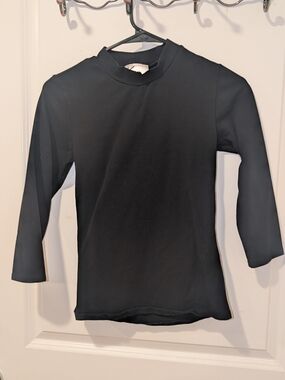 Vixen by Micheline Pitt Black Long Sleeve Mock Neck Top